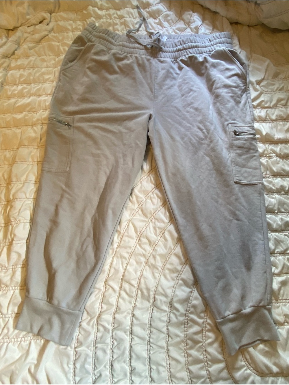 Fabletics Light Gray Cargo Joggers